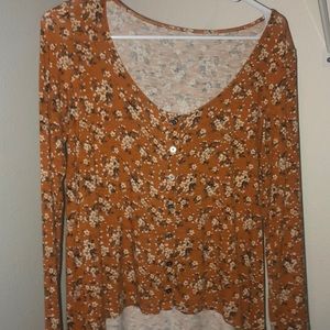 Orange floral top